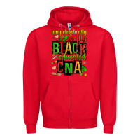 Red unapologetically pretty black and educated cna zillion Zipper Hoodie - Zillion Design Studio