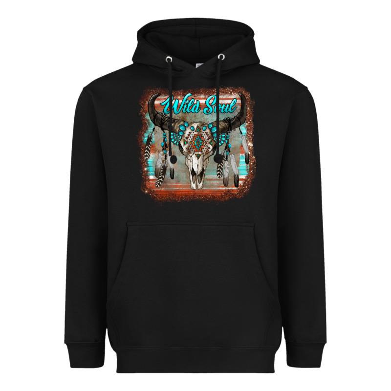 Wild Soul Boho Skull With Background Heavyweight Hoodie by RanaPortraitStore | Teevron
