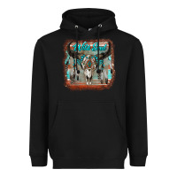 Black wild soul boho skull with background Heavyweight Hoodie - RanaPortraitStore