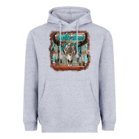 Heather Grey wild soul boho skull with background Heavyweight Hoodie - RanaPortraitStore