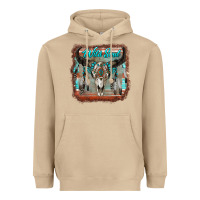 Mushroom wild soul boho skull with background Heavyweight Hoodie - RanaPortraitStore