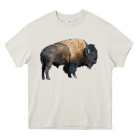 Cream Bison Buffalo Heavy Core Tee - LillyAllenDesigns
