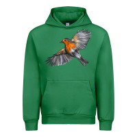 Emerald Flying American Robin Urban Hoodie - LillyAllenDesigns