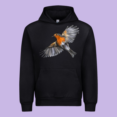 Flying American Robin Urban Hoodie Designed By Lillyallendesigns