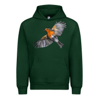 Forest Green Flying American Robin Urban Hoodie - LillyAllenDesigns