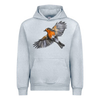 Heather Grey Flying American Robin Urban Hoodie - LillyAllenDesigns