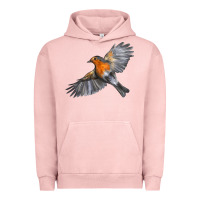 Pigment Salmon Flying American Robin Urban Hoodie - LillyAllenDesigns