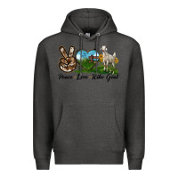 Charcoal Heather Peace Love Kiko Goat Premium Hoodie - LillyAllenDesigns