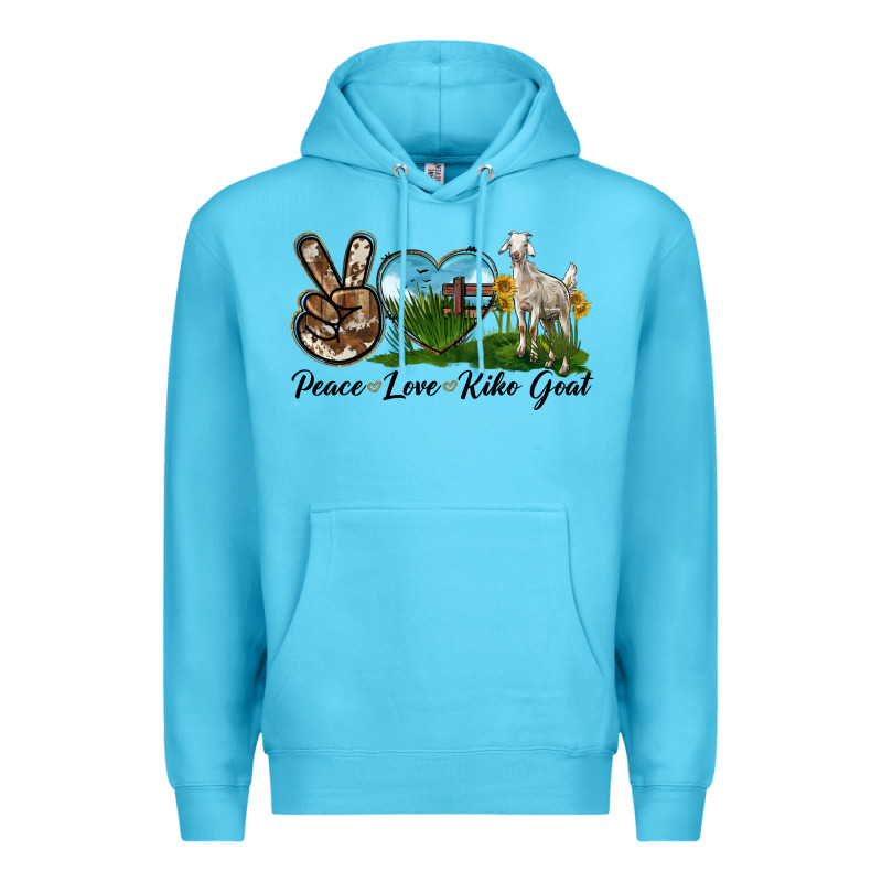Peace Love Kiko Goat Premium Hoodie by LillyAllenDesigns | Teevron