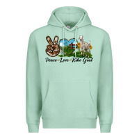 Seafoam Peace Love Kiko Goat Premium Hoodie - LillyAllenDesigns