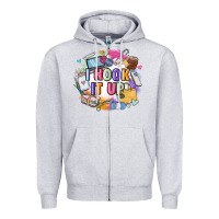 Heather Grey i hook it up  sewing Zipper Hoodie - Zillion Design Studio