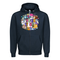 Navy i hook it up  sewing Zipper Hoodie - Zillion Design Studio