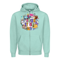 Seafoam i hook it up  sewing Zipper Hoodie - Zillion Design Studio