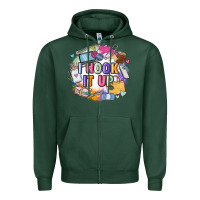 Sports Green i hook it up  sewing Zipper Hoodie - Zillion Design Studio
