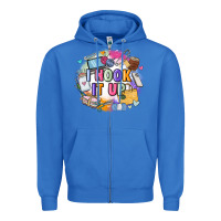 True Royal i hook it up  sewing Zipper Hoodie - Zillion Design Studio