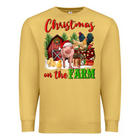Antique Gold christmas on the farm Premium Sweatshirt - FaDigitalArtStudio