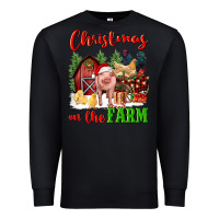 Black christmas on the farm Premium Sweatshirt - FaDigitalArtStudio