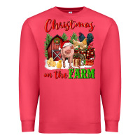 Cardinal christmas on the farm Premium Sweatshirt - FaDigitalArtStudio