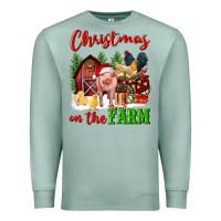Seafoam christmas on the farm Premium Sweatshirt - FaDigitalArtStudio