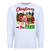 White christmas on the farm Premium Sweatshirt - FaDigitalArtStudio