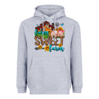 Heather Grey farm sweet farm Heavyweight Hoodie - Zillion Design Studio