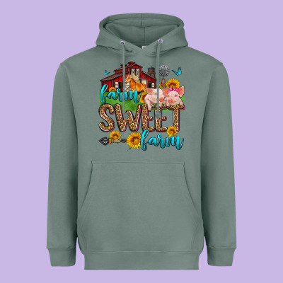 Farm Sweet Farm Heavyweight Hoodie Designed By Zillion Design Studio