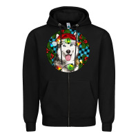 Black Christmas Husky Zipper Hoodie - RanaPortraitStore