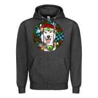 Charcoal Heather Christmas Husky Zipper Hoodie - RanaPortraitStore