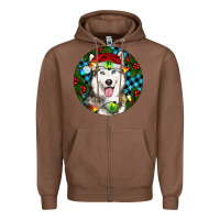 Chestnut Christmas Husky Zipper Hoodie - RanaPortraitStore