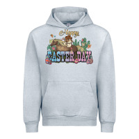 Heather Grey Happy Easter Day Rodeo Urban Hoodie - NancyCooperArtShop