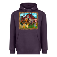 Plum farm life Heavyweight Hoodie - Zillion Design Studio