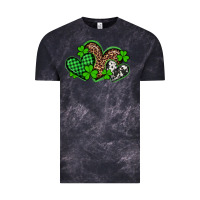Cloud Black st patricks day western hearts Vintage Tee - Artiststas