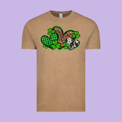 St Patricks Day Western Hearts Vintage Tee Designed By Artiststas