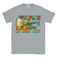 Heather Grey Pumpkin spice and livin' my best life Classic Tee - RanaPortraitStore