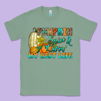 Pumpkin Spice And Livin' My Best Life Classic Tee Designed By Ranaportraitstore