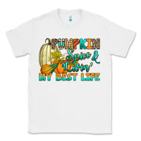 White Pumpkin spice and livin' my best life Classic Tee - RanaPortraitStore