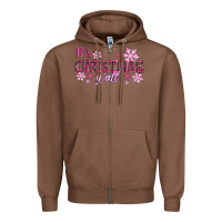 Chestnut It's Christmas Y'all Season Pink Christmas Zipper Hoodie - RanaPortraitStore