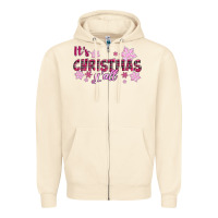 Sandshell It's Christmas Y'all Season Pink Christmas Zipper Hoodie - RanaPortraitStore
