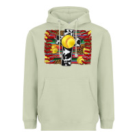 Matcha softball cross serape leopard background Heavyweight Hoodie - RanaPortraitStore