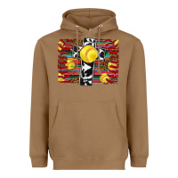 Toasted Coconut softball cross serape leopard background Heavyweight Hoodie - RanaPortraitStore