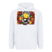 White softball cross serape leopard background Heavyweight Hoodie - RanaPortraitStore