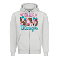 Dove Grey that bow though Zipper Hoodie - texasbilliewilder