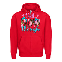 Red that bow though Zipper Hoodie - texasbilliewilder
