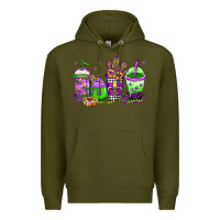 Army Green mardi gras coffee Premium Hoodie - Jasminsmagicworld