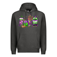 Charcoal Heather mardi gras coffee Premium Hoodie - Jasminsmagicworld