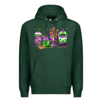 Sports Green mardi gras coffee Premium Hoodie - Jasminsmagicworld