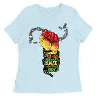 Baby Blue free ish since 1865 Ladies Tee - BarkalooDesign