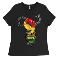 Black free ish since 1865 Ladies Tee - BarkalooDesign