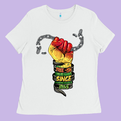 Free Ish Since 1865 Ladies Tee Designed By Barkaloodesign