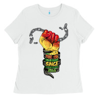 White free ish since 1865 Ladies Tee - BarkalooDesign